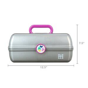 NEW Caboodles On-The-Go Girl Makeup Box, Silver Sparkle
